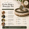 Pyrite Ring & Pyrite Bracelet Set – Natural Crystal Jewellery Combo for Confidence, Protection & Everyday Wear | Unisex Gift Set