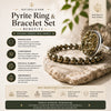 Pyrite Ring & Pyrite Bracelet Set – Natural Crystal Jewellery Combo for Confidence, Protection & Everyday Wear | Unisex Gift Set