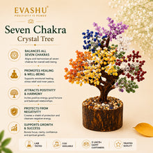 Load image into Gallery viewer, Seven Chakra Gemstone Tree – Natural Crystal Tree for Positivity, Balance &amp; Spiritual Home Décor | 150 Beads Healing Tree
