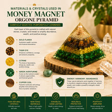 Load image into Gallery viewer, Original Money Magnet Orgone Pyramid – Crystal Décor Piece for Prosperity, Confidence &amp; Positive Energy | Home, Office &amp; Vastu Décor
