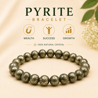 Pyrite Bracelet – Natural Crystal Bracelet for Confidence, Focus & Modern Daily Wear | Unisex Premium Jewellery