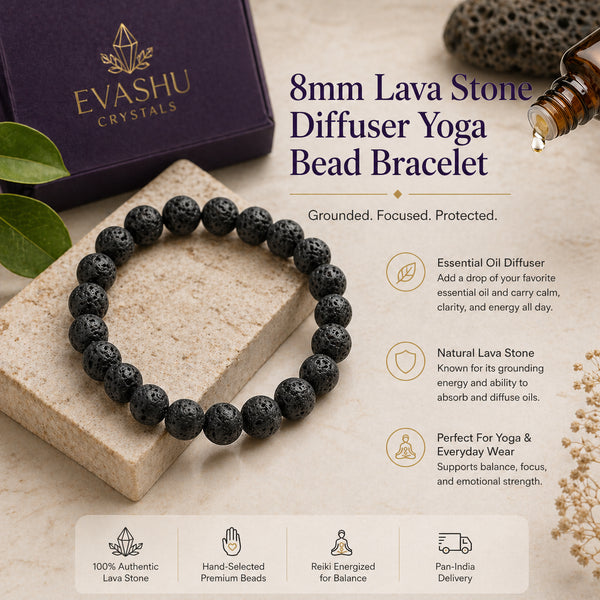 Grounding & Protection - Lava Stone Bracelet for steady energy, focus, and a strong everyday foundation