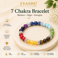 7 Chakra Reiki Bracelet for composed everyday energy - Provides Triple Protection & Alignment -