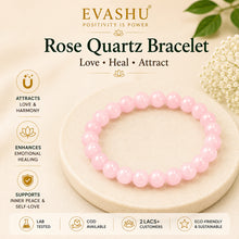 Load image into Gallery viewer, Love &amp; Emotional Ease - Rose Quartz Bracelet Set for softness, harmony, and a warmer sense of self
