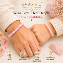 Load image into Gallery viewer, Love &amp; Emotional Ease - Rose Quartz Bracelet Set for softness, harmony, and a warmer sense of self
