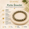 Pyrite Bracelet – Natural Crystal Bracelet for Confidence, Focus & Modern Daily Wear | Unisex Premium Jewellery
