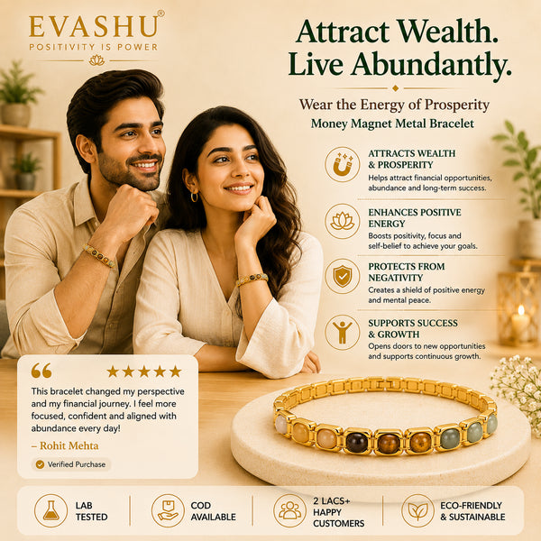 Golden color Plated Money Magnet Bracelet – Symbol of Wealth, Focus, and Success - Suitable for Daily Wear