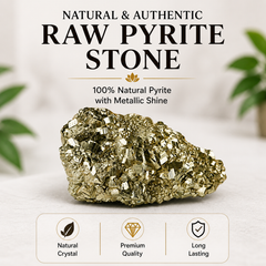 Raw Pyrite Stone – Natural Crystal for Prosperity, Confidence & Protection | Home, Office & Vastu Décor