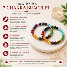 Load image into Gallery viewer, 7 Chakra Bracelet (Pack of 2) – Natural Stone Beaded Bracelet for Balance, Focus &amp; Daily Wear | Unisex Crystal Jewellery
