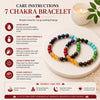 7 Chakra Bracelet (Pack of 2) – Natural Stone Beaded Bracelet for Balance, Focus & Daily Wear | Unisex Crystal Jewellery
