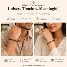 Load image into Gallery viewer, Pack of 2 Navratna Bracelet – Natural 9 Gemstone Bracelet for Balance, Harmony &amp; Everyday Wear | Unisex Crystal Jewellery
