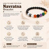 Pack of 2 Navratna Bracelet – Natural 9 Gemstone Bracelet for Balance, Harmony & Everyday Wear | Unisex Crystal Jewellery