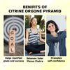 Reiki Healing & Vastu Feng Shui Yellow Citrine Orgone Pyramid - Manifestation, Success & Prosperity