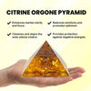 Reiki Healing & Vastu Feng Shui Yellow Citrine Orgone Pyramid - Manifestation, Success & Prosperity