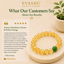 Load image into Gallery viewer, Citrine &amp; Green Jade Bracelet – Natural Stone Bracelet for Wealth, Prosperity &amp; Everyday Wear | Unisex Crystal Jewellery
