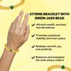 Wealth & Prosperity - Citrine and Green Jade Bracelet for positive growth and abundance