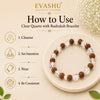 Clear Quartz & Rudraksha Bracelet – Natural Beaded Bracelet for Clarity, Balance & Everyday Wear | Unisex Spiritual Jewellery