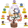 Seven Chakra Gemstone Tree - 150 Beads Natural Crystal Feng Shui | Wealth  and Growth tree for Healing & Home Décor