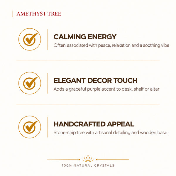 Certified Natural Amethyst Crystal Tree - Stress Relief & Spiritual Growth | Buy Online