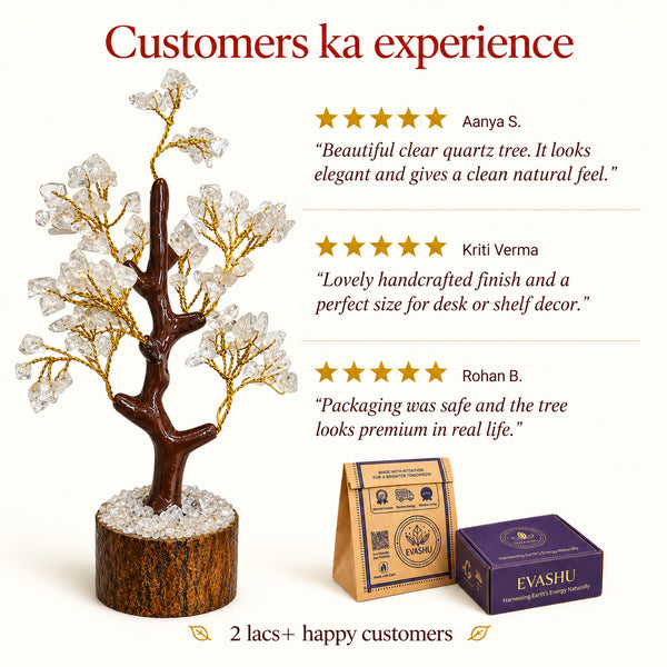 Certified Natural Clear Quartz Crystal Tree - Energy Amplification & Healing | Buy Online