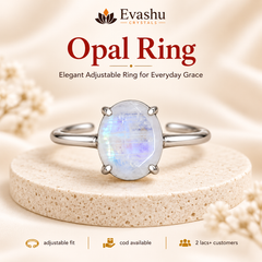 Certified Natural Opal Crystal Ring - Love, Creativity & Emotional Balance