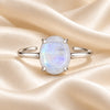 Certified Natural Opal Crystal Ring - Love, Creativity & Emotional Balance