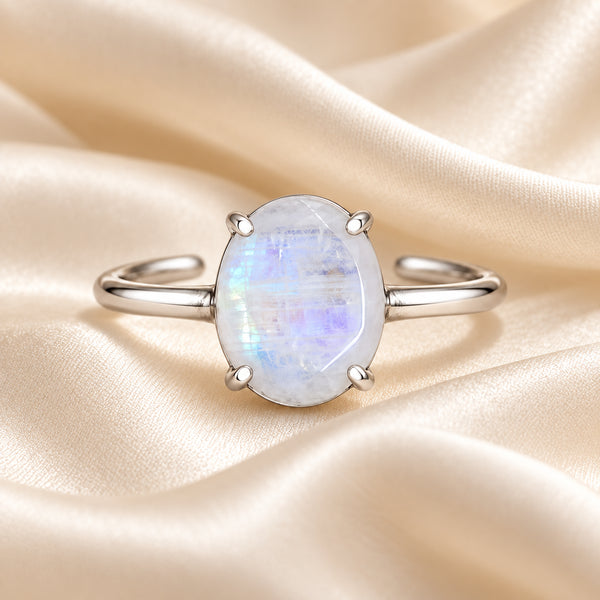 Certified Natural Opal Crystal Ring - Love, Creativity & Emotional Balance