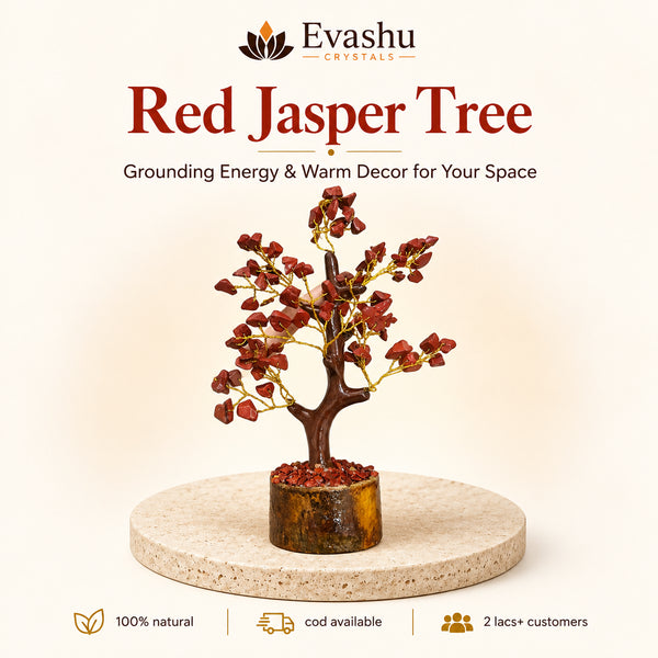 Certified Natural Red Jasper Crystal Tree - Grounding & Physical Energy | Buy Online