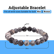 Load image into Gallery viewer, Black Picasso Jasper Bracelet - Helps in Grounding, Resilience, and Emotional Balance - Suitable for Unisex
