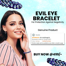 Load image into Gallery viewer, Protection &amp; Blessings - Evil Eye Blue Bracelet for calm everyday wear
