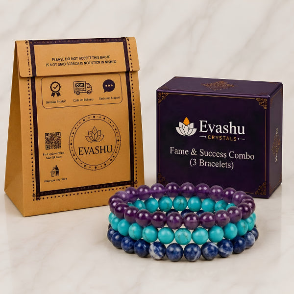 Certified Natural Fame & Success Bracelet Combo - Recognition & Communication | Buy Online