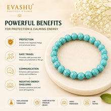 Load image into Gallery viewer, Firoza Bracelet – Natural Stone Bracelet for Positive Energy &amp; Everyday Wear | Unisex Crystal Jewellery
