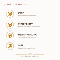 Green Aventurine Angel – Symbol of Luck, Healing, and Prosperity – Bringer of Growth and Positive Energy - Image 2