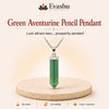 Green Aventurine Pendant – Healing Pencil Necklace for Prosperity, Luck & Positive Energy