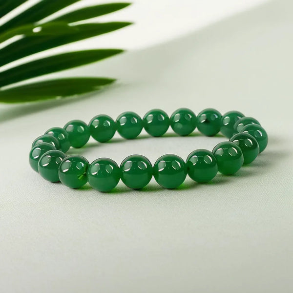 A collection of Green Jade bracelet showcasing different styles and sizes along with their Green Jade bracelet benefits.