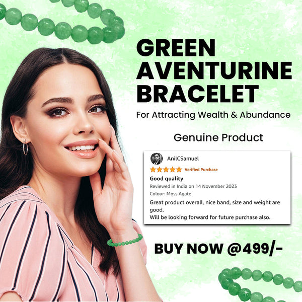 Wealth & Abundance: Green Aventurine Bracelet – Genuine Stone Healing Crystal for Men, Women & Kids