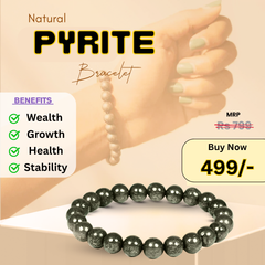 Natural Pyrite bracelet with benefits  for wealth and growth