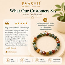 Load image into Gallery viewer, Indian Agate Bracelet – Natural Stone Bracelet for Balance, Grounding &amp; Everyday Wear | Unisex Crystal Jewellery
