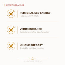 Load image into Gallery viewer, Certified Natural Janmank Bracelet - Personalised Energy &amp; Vedic Guidance | Buy Online - Image 2
