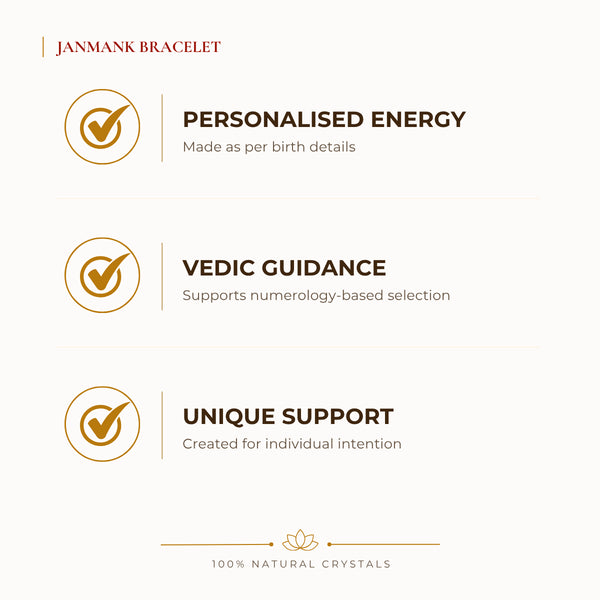 Certified Natural Janmank Bracelet - Personalised Energy & Vedic Guidance | Buy Online - Image 2