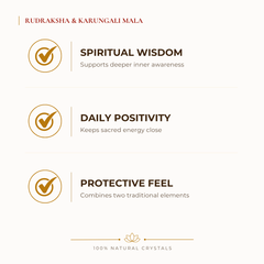 Certified Natural Rudraksha & Karungali Mala - Spiritual Wisdom & Daily Positivity | Buy Online - Image 2