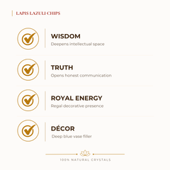 Lapis Lazuli Chips Stone – Symbol of Wisdom, Truth, and Royal Protection – Perfect for Decoration - Image 2