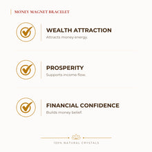 Load image into Gallery viewer, Certified Natural Money Magnet Bracelet - Wealth Attraction &amp; Prosperity | Buy Online - Image 2
