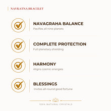 Load image into Gallery viewer, Navratna Bracelet – Natural 9 Gemstone Bracelet for Balance, Harmony &amp; Everyday Wear | Unisex Crystal Jewellery - Image 2
