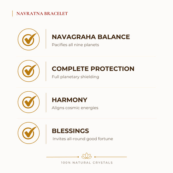Navratna Bracelet – Natural 9 Gemstone Bracelet for Balance, Harmony & Everyday Wear | Unisex Crystal Jewellery - Image 2