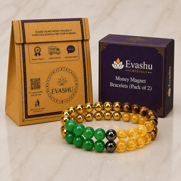 Certified Natural Money Magnet Bracelet Pack - Double Wealth & Prosperity | Buy Online