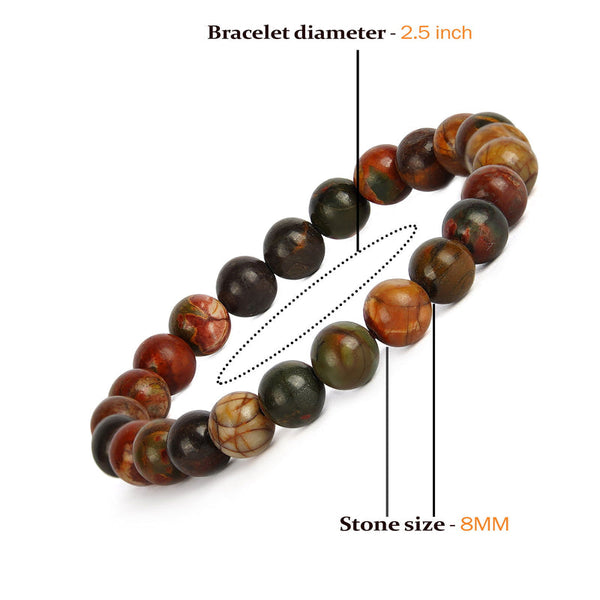 The Multi Picasso bracelet with a focus on its vibrant color and unique texture.