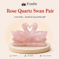Certified Natural Rose Quartz Swan Pair - Marriage Harmony & Relationship Balance | Buy Online