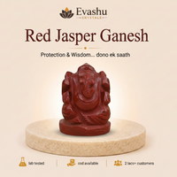 Certified Natural Red Jasper Ganesh Idol - Strength & Stability | Buy Online
