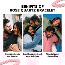 Load image into Gallery viewer, Love &amp; Emotional Healing - Rose Quartz Bracelet for compassion, softness, and heart-centered calm
